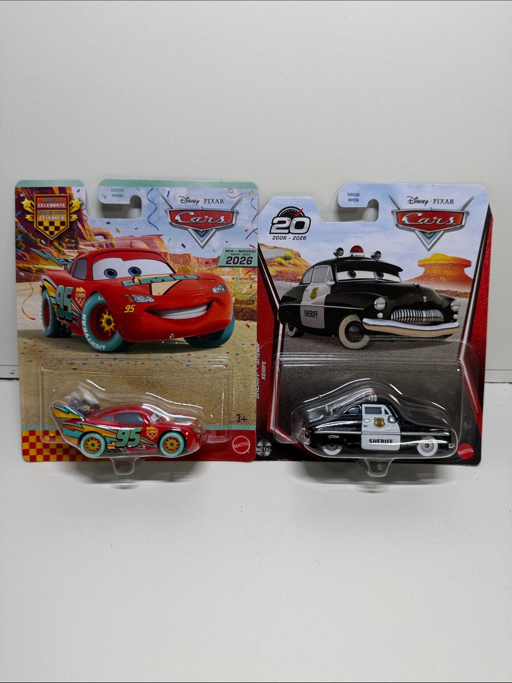 Disney Pixar Cars Lightning McQueen & Sheriff Die-Cast Car Set - Red & Black